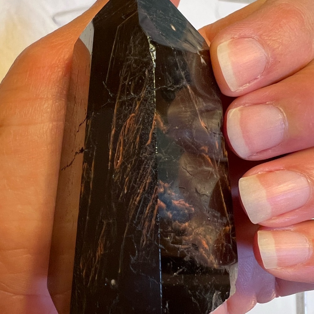 Black Tourmaline 5.08 Ounce Crystal Tower - Picture 9 of 15